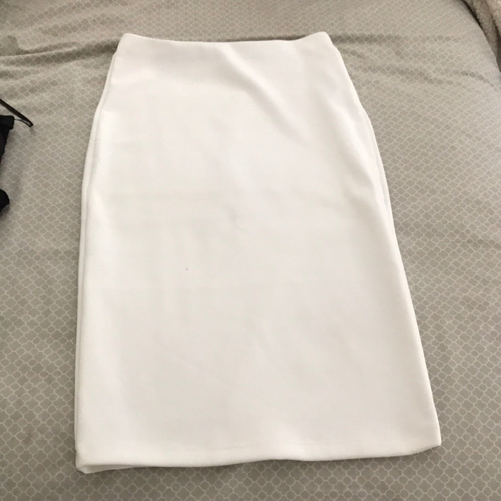 White midi skirt